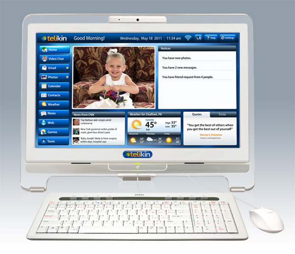 The Telikin touch-screen computer optimized for seniors.